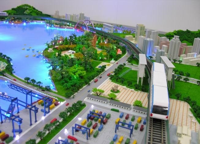 根河市港口沙盘